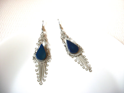 Vintage Midnight Blue Stone Earrings 101520