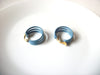 Retro Blue Hoop Earrings 101520