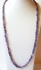 Vintage Genuine Amethyst Chips No Clasp 36 Inch Necklace