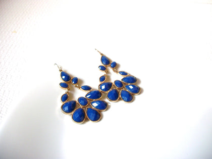 Retro Gold Blue Dangle Earrings 101520