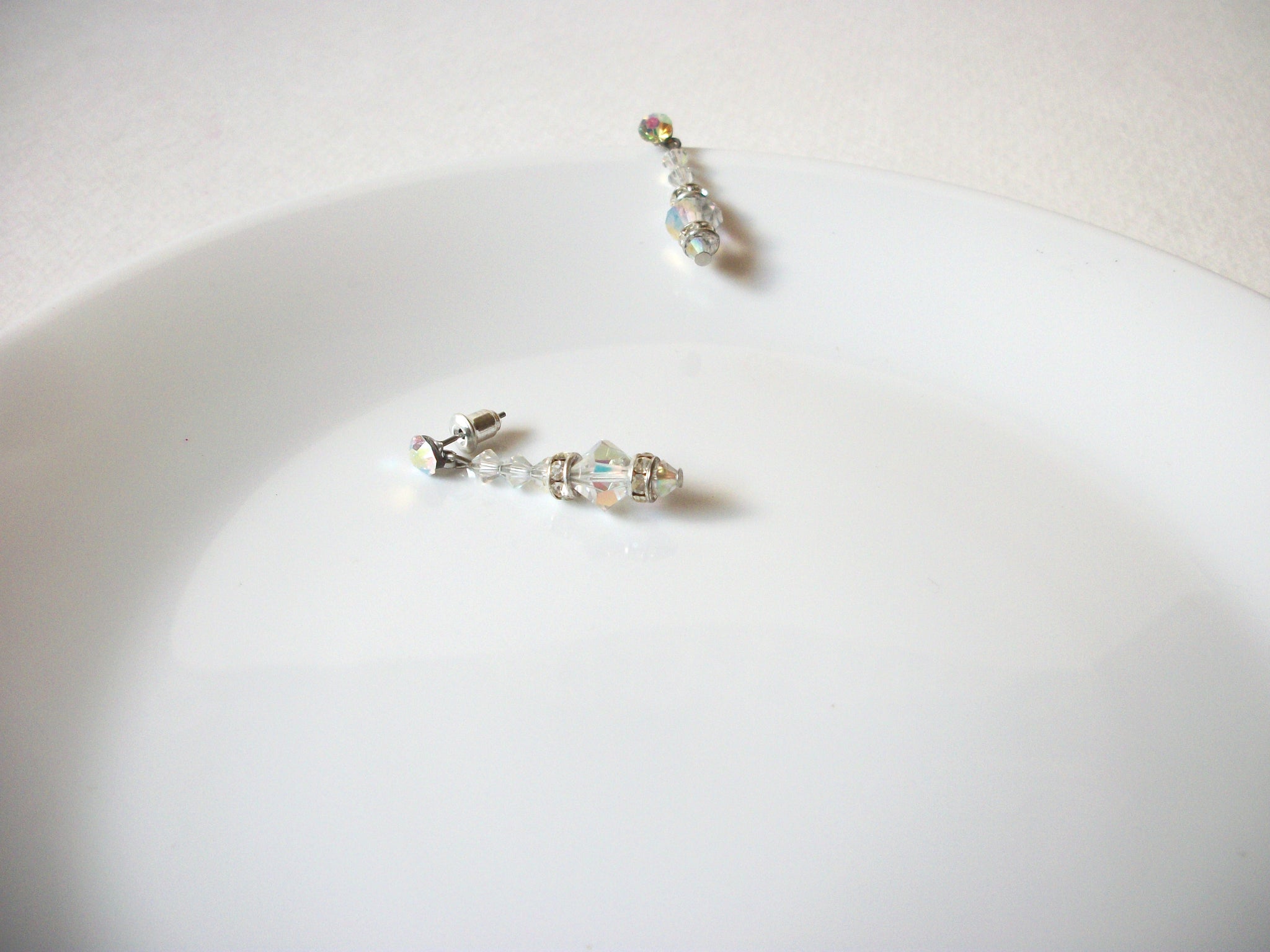 Vintage AB Crystal Earrings 71520