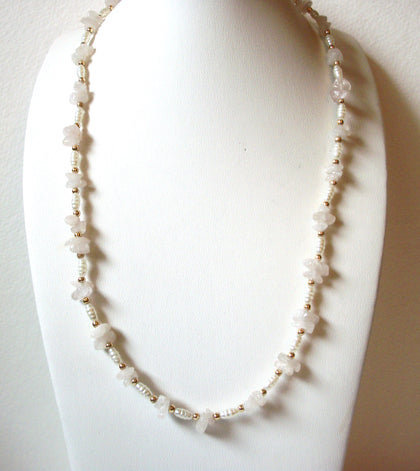 Rose Quartz Pearl Necklace 101520