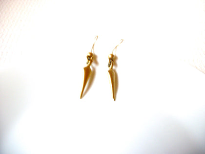Vintage Matte Gold Toned Dangle Spear Earrings 101620