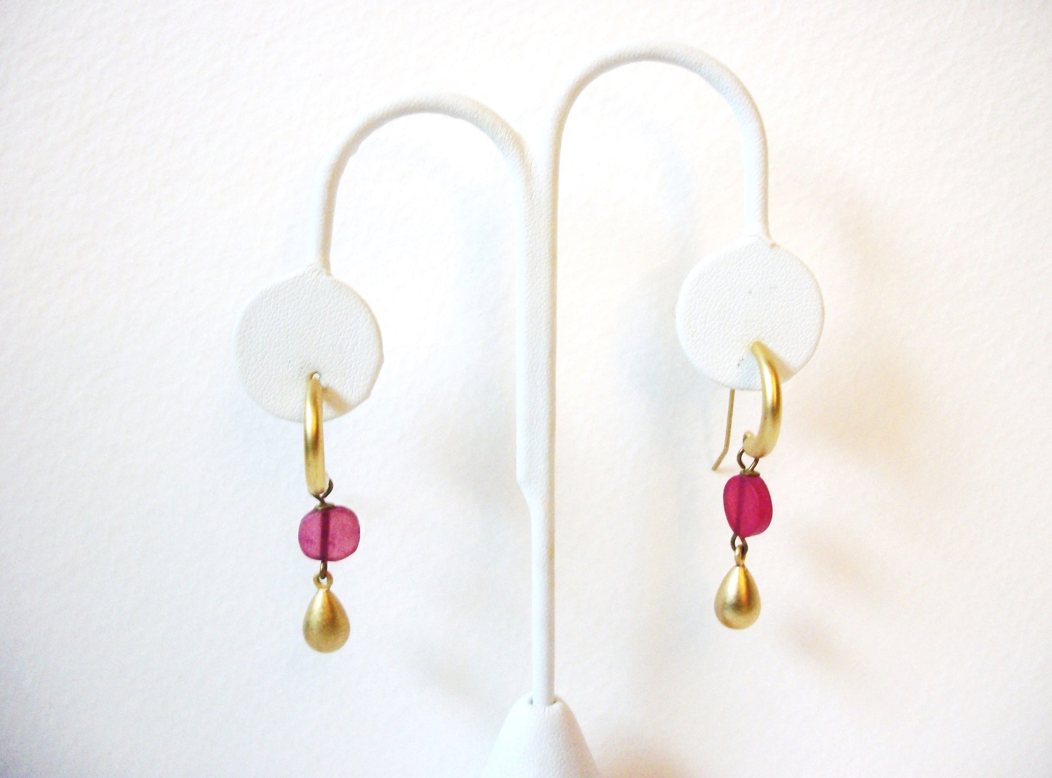 Vintage Dangle Glass Earrings 101620
