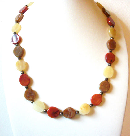 Retro Fall Color Stone Beads Necklace 101520