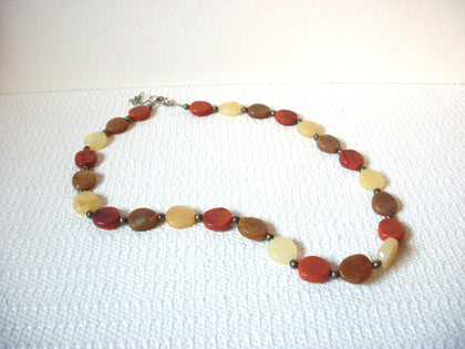 Retro Fall Color Stone Beads Necklace 101520