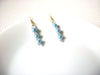 Vintage Blue Glass Pearl Earrings 101620