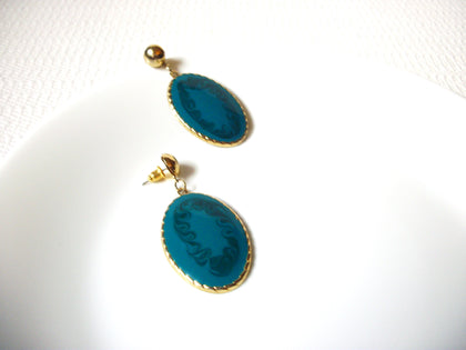 Retro Teal Green Earrings 101620