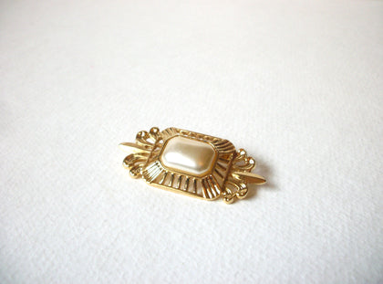 Vintage Victorian Glass Pearl Brooch 71720