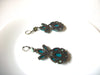Retro Teal Opal Chandelier Dangle Earrings 101620