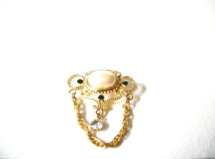 Vintage Victorian Glass Pearl Brooch 71720