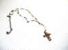 Vintage Crucifix Topaz Necklace 101620