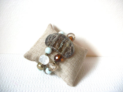 Retro Earthy Glass Beads Bracelet 101620