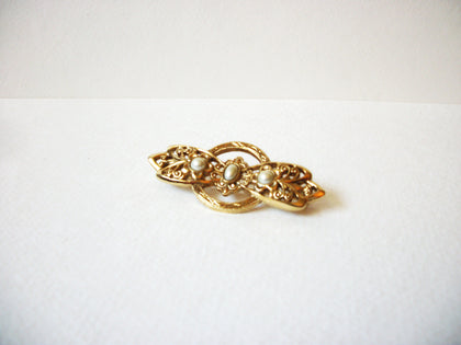 Vintage Victorian Glass Pearl Brooch 71720