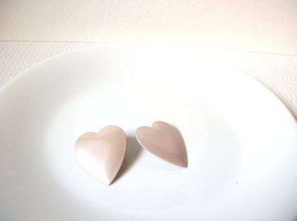 Retro Shimmer Rose Gold Heart Earrings 101620