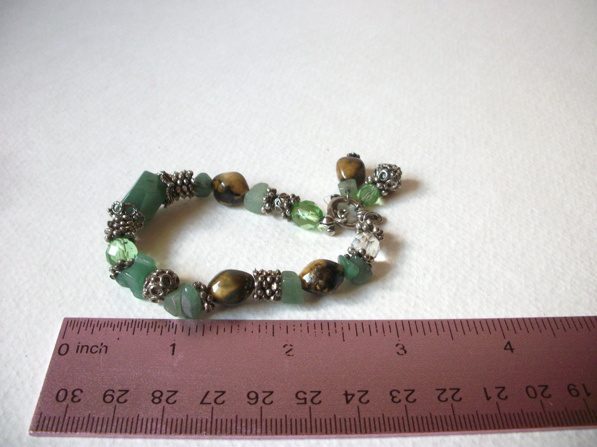 Aventurine Healing Tiger Eye Czech Glass Bracelet 71620