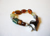 Foil Glass MOP Pottery Beads Bracelet 71720