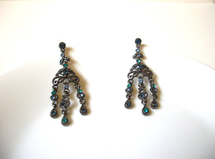 Victorian Vintage Rhinestones Chandelier Earrings 71720