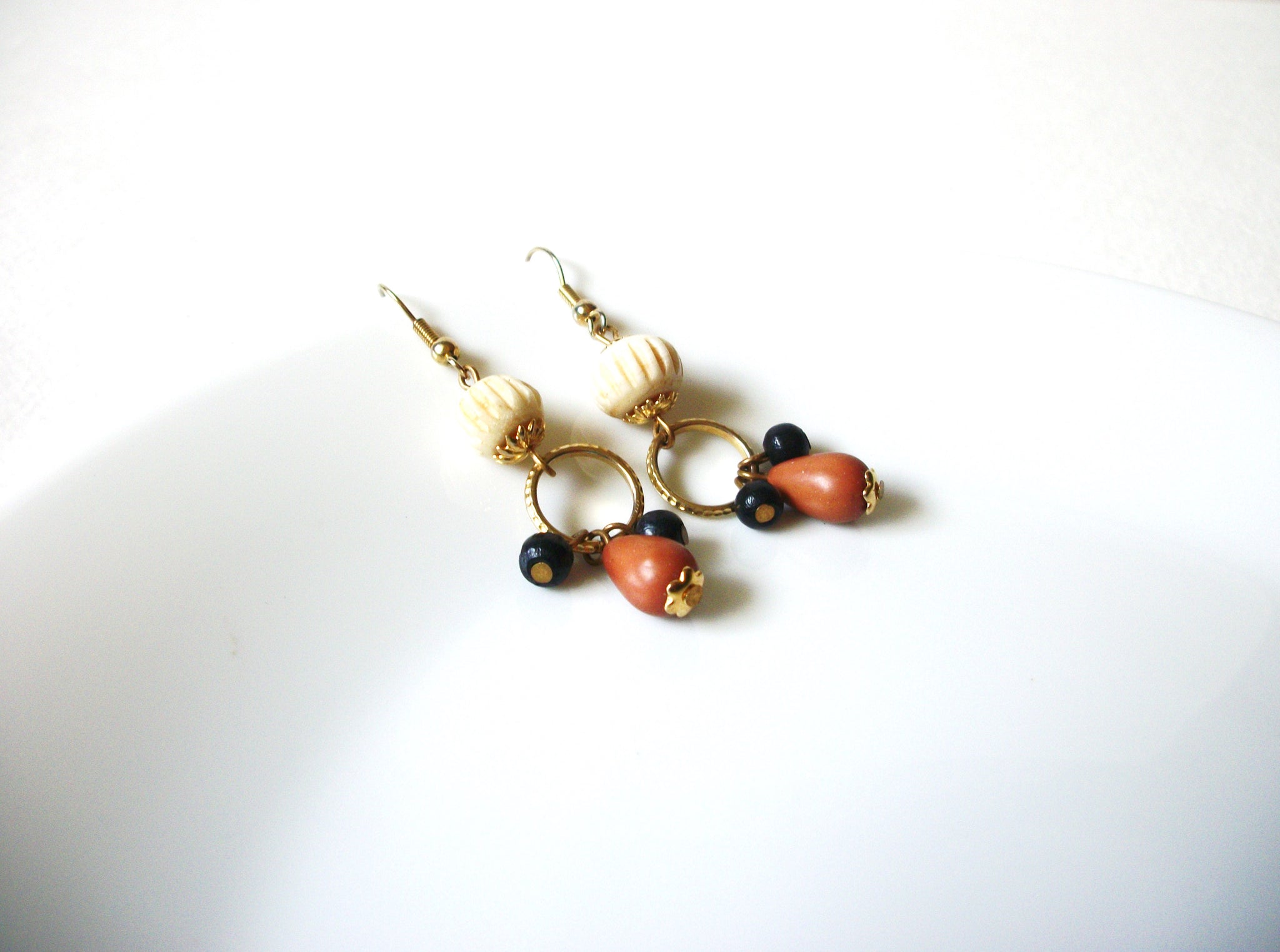 Bohemian Bone Wood Beads Earrings 71720