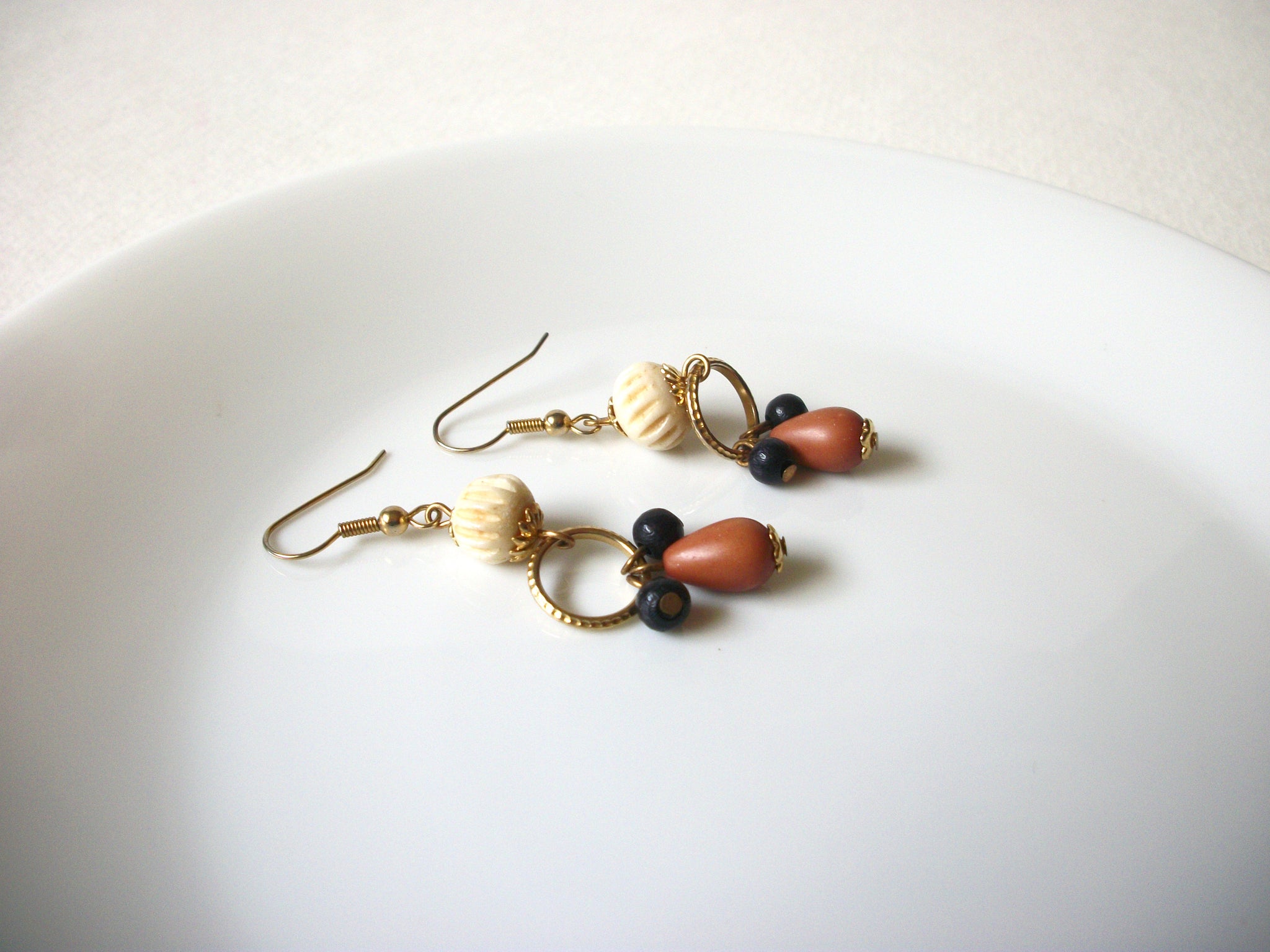 Bohemian Bone Wood Beads Earrings 71720