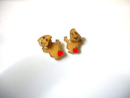 Vintage Enameled Ghost Halloween Earrings 71720