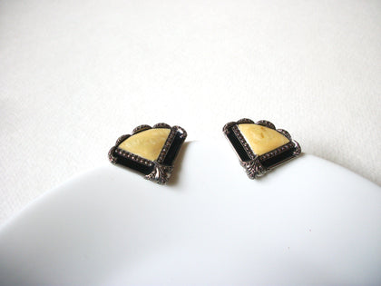 Vintage Black Gold Earrings 71720