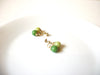 Vintage Green Lucite Screw Back Earrings 71820