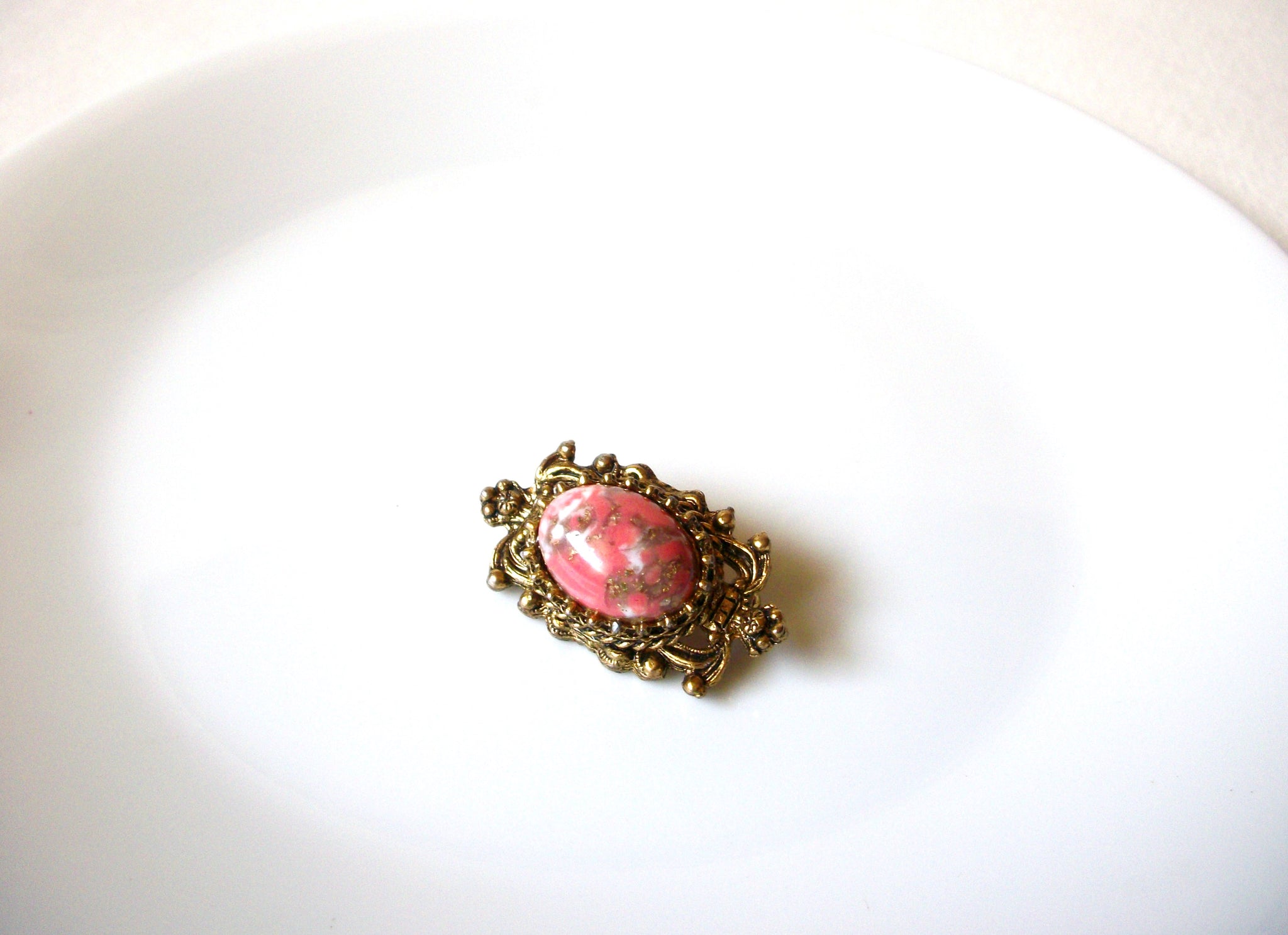 Victorian Hand Painted Stone Brooch 71820