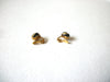 Small MONET Black Gold Earrings 71820