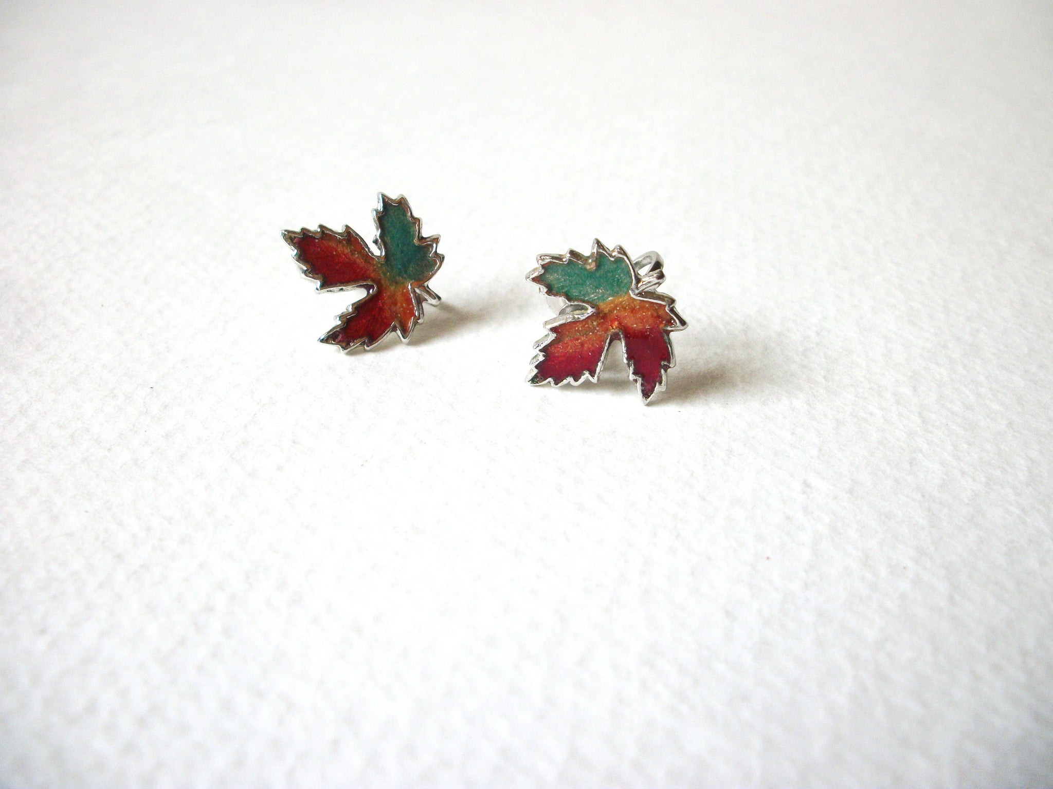 Vintage Leaves Screw Back Earrings 71820