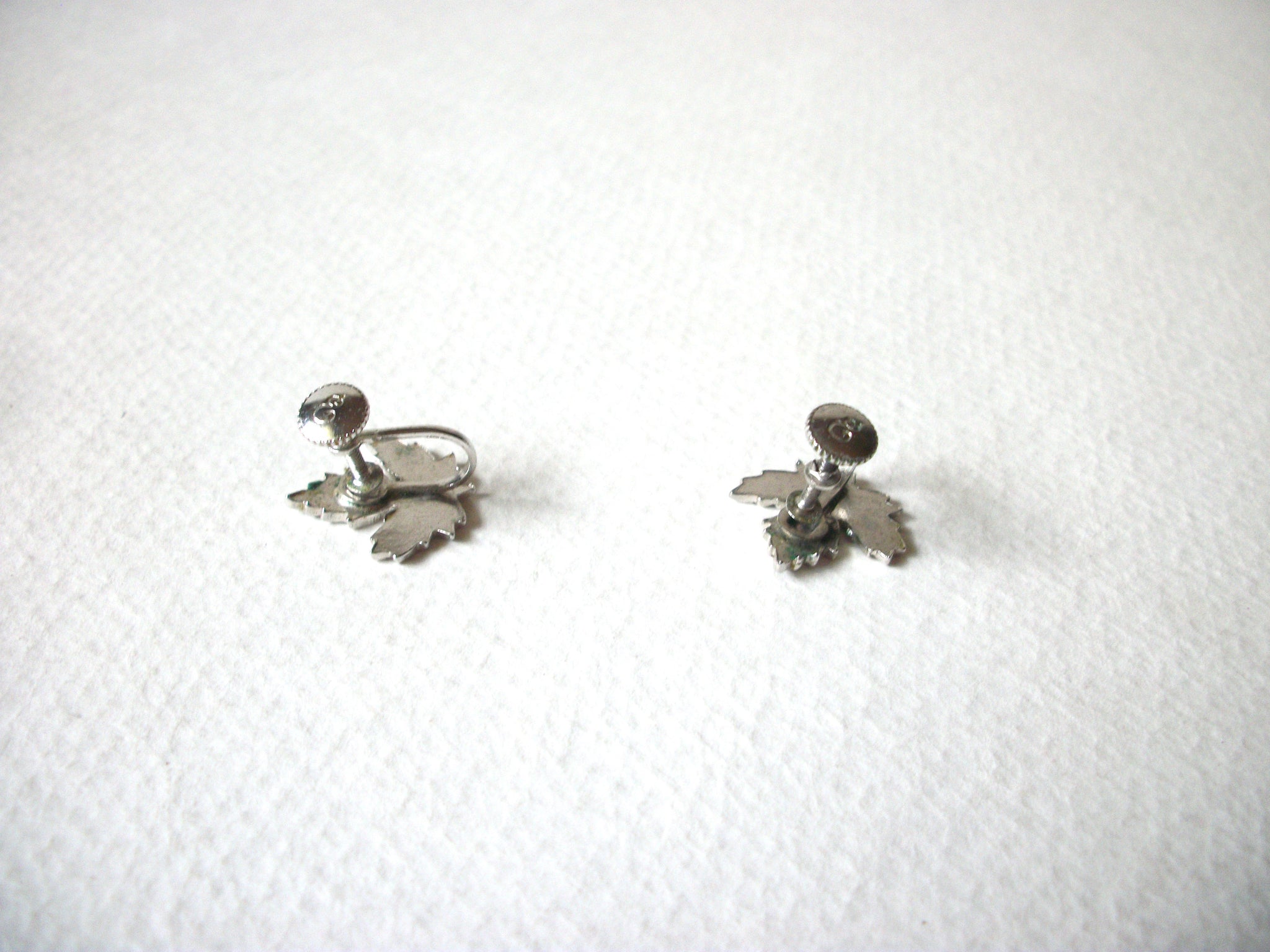 Vintage Leaves Screw Back Earrings 71820