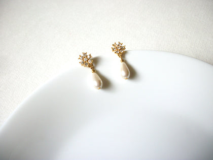 Vintage Glass Pearl Earrings 71820