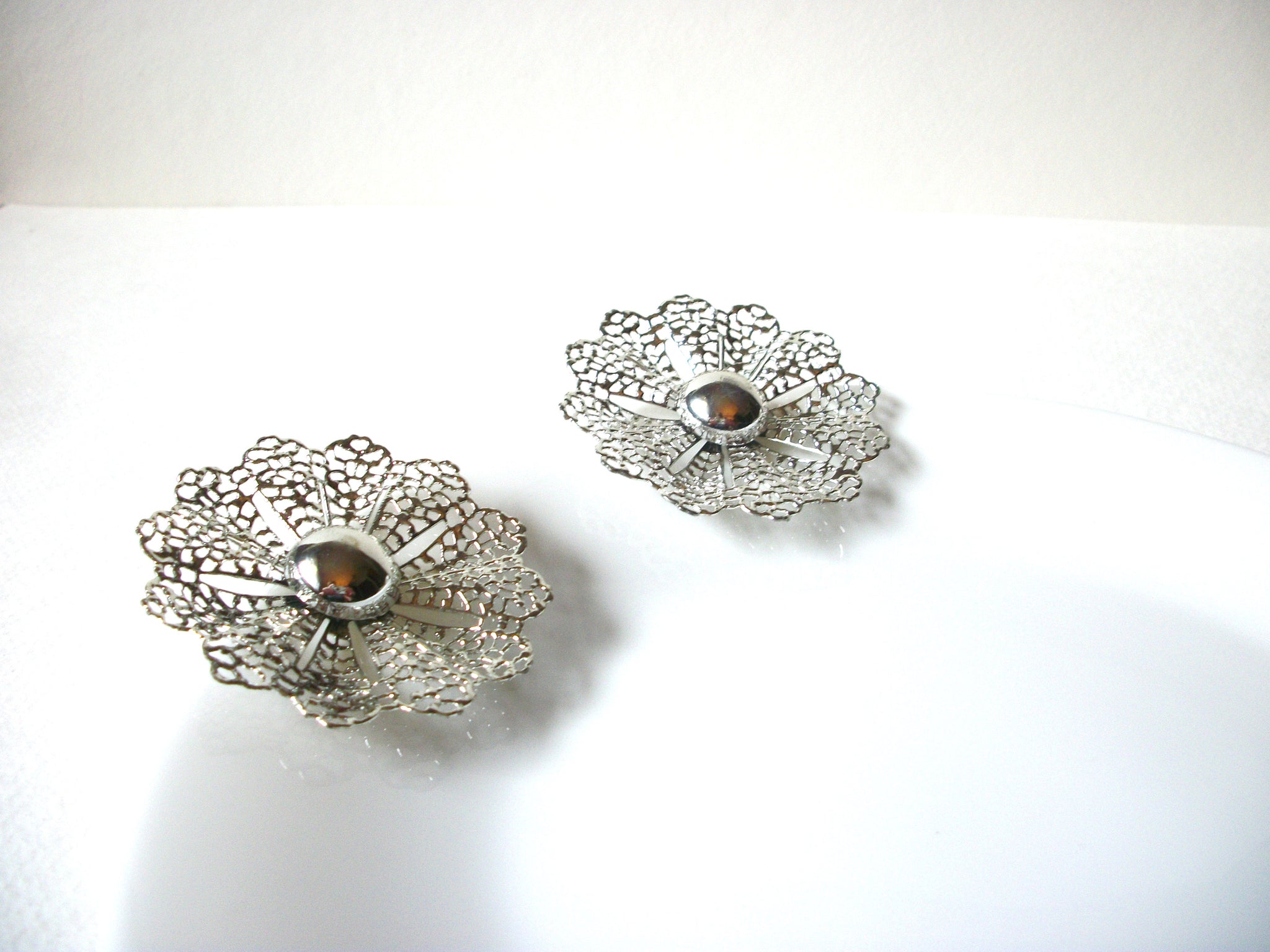 Vintage SARAH Cov Filigree Large Earrings 71820