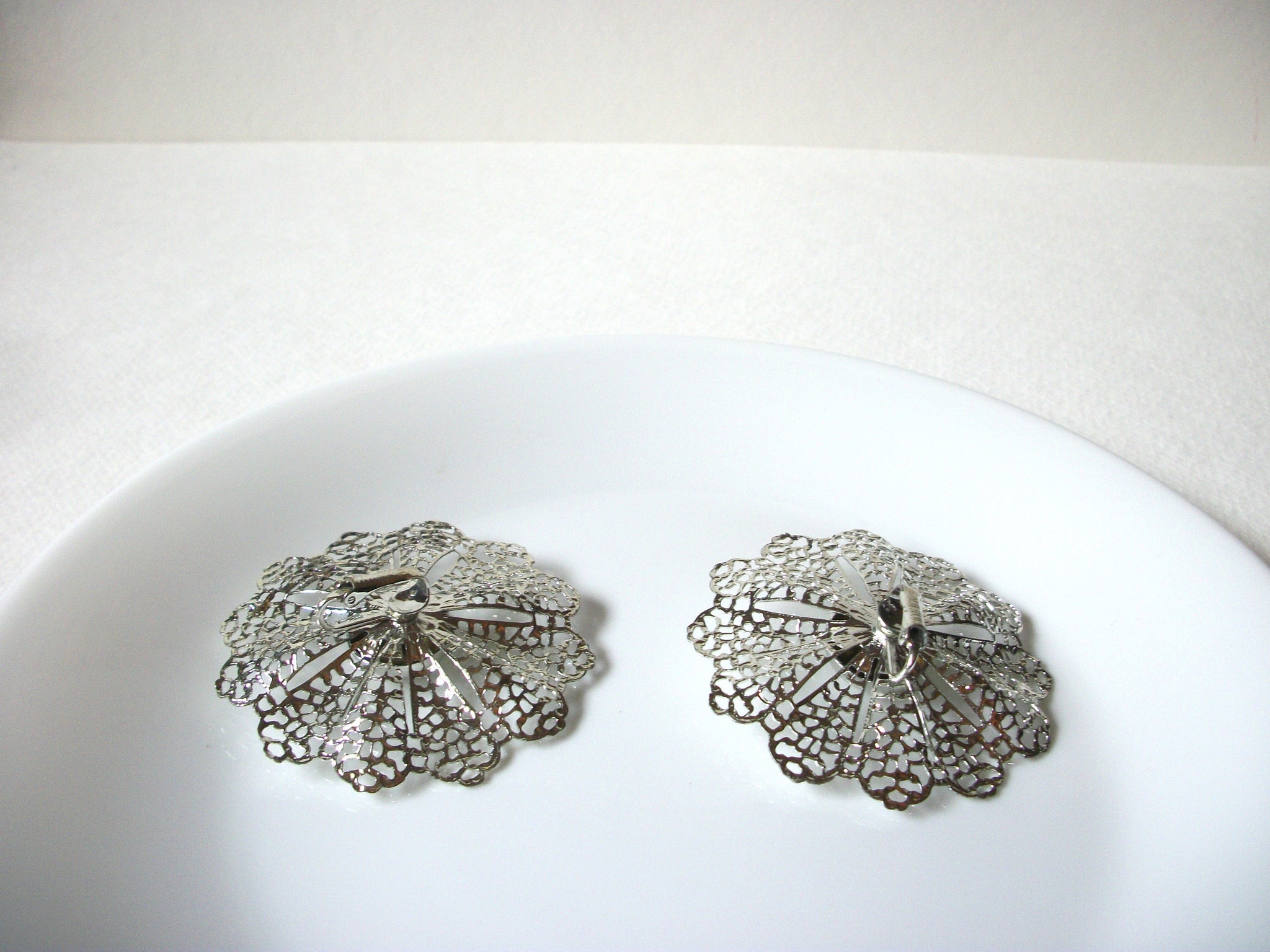 Vintage SARAH Cov Filigree Large Earrings 71820