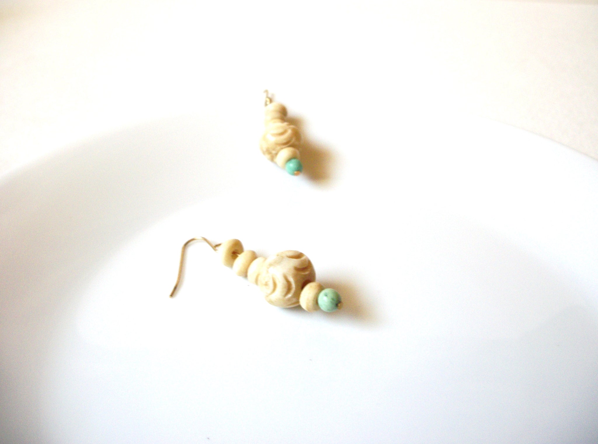 Vintage African Bone Earrings 71820