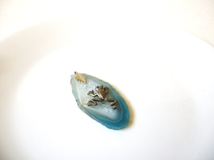 BLUE AGATE Slice Frog Pendant 71820