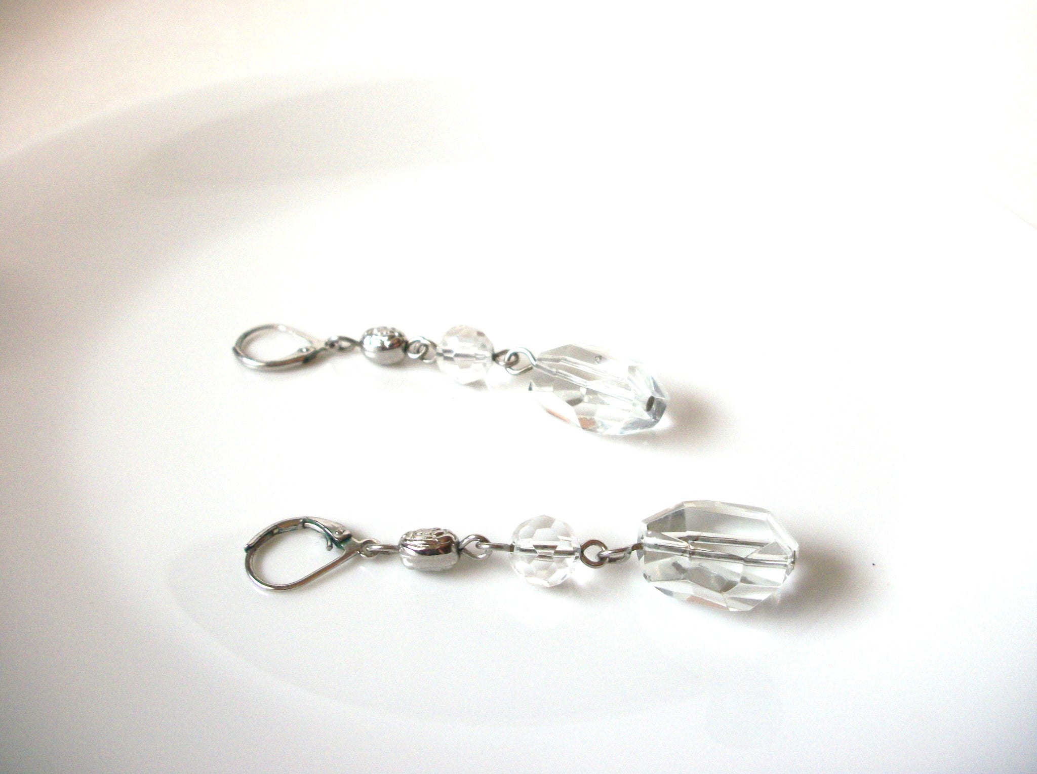 Retro Clear Glass Earrings 71820