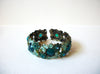 Vintage Blue Rhinestone Cuff Bracelet 72020