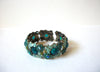 Vintage Blue Rhinestone Cuff Bracelet 72020