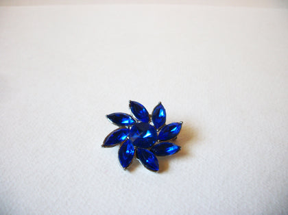 Vintage Royal Blue Glass Brooch 71920