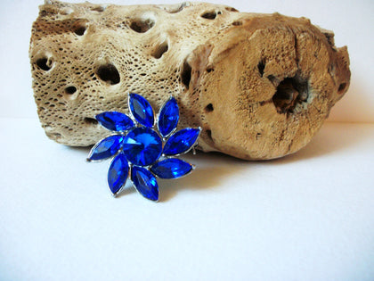 Vintage Royal Blue Glass Brooch 71920