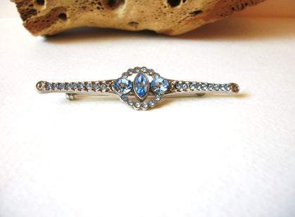 Art Deco Blue Rhinestone Brooch 72020