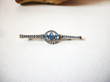 Art Deco Blue Rhinestone Brooch 72020
