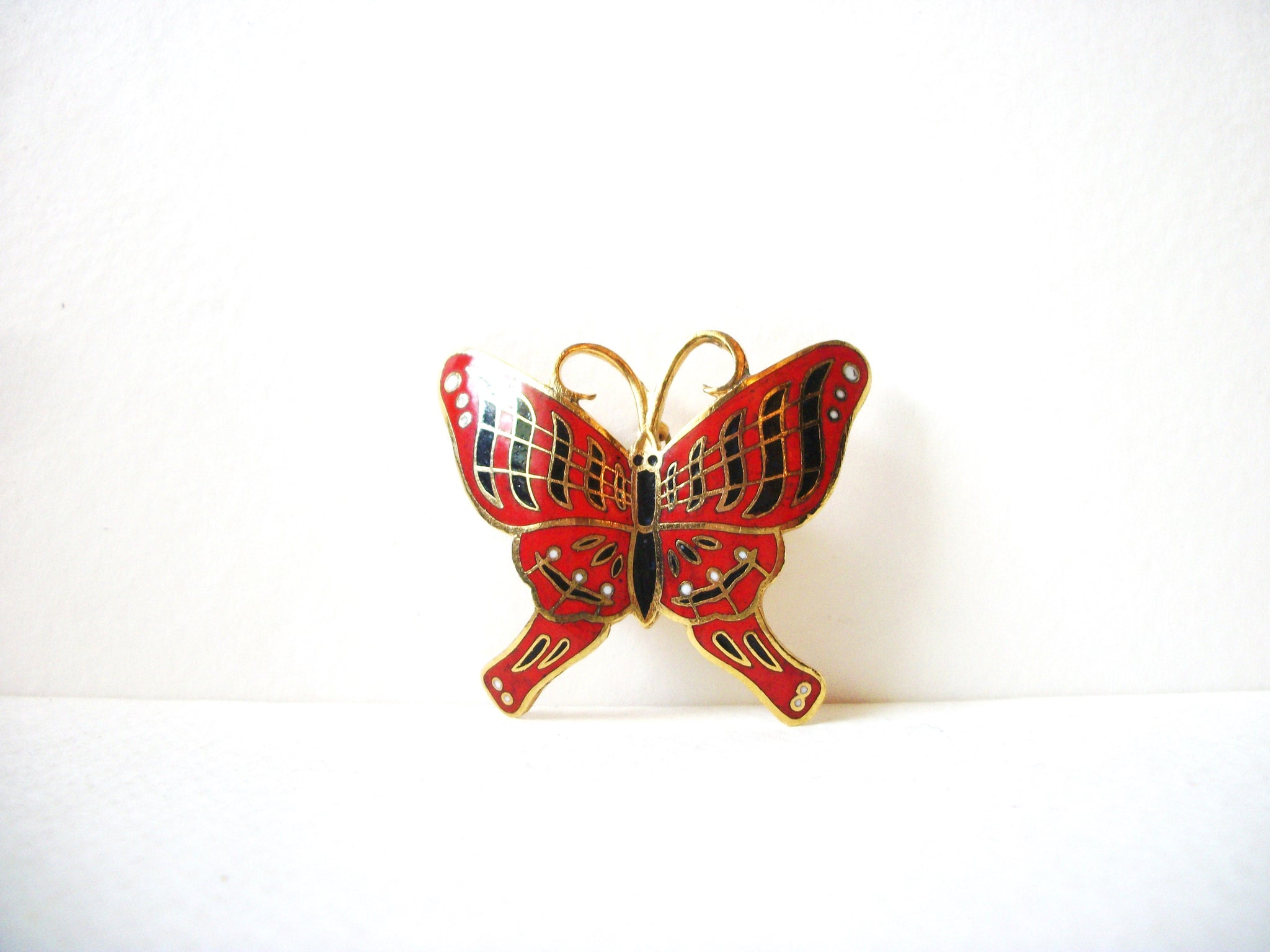 Vintage Cloisonne Butterfly Brooch 72020