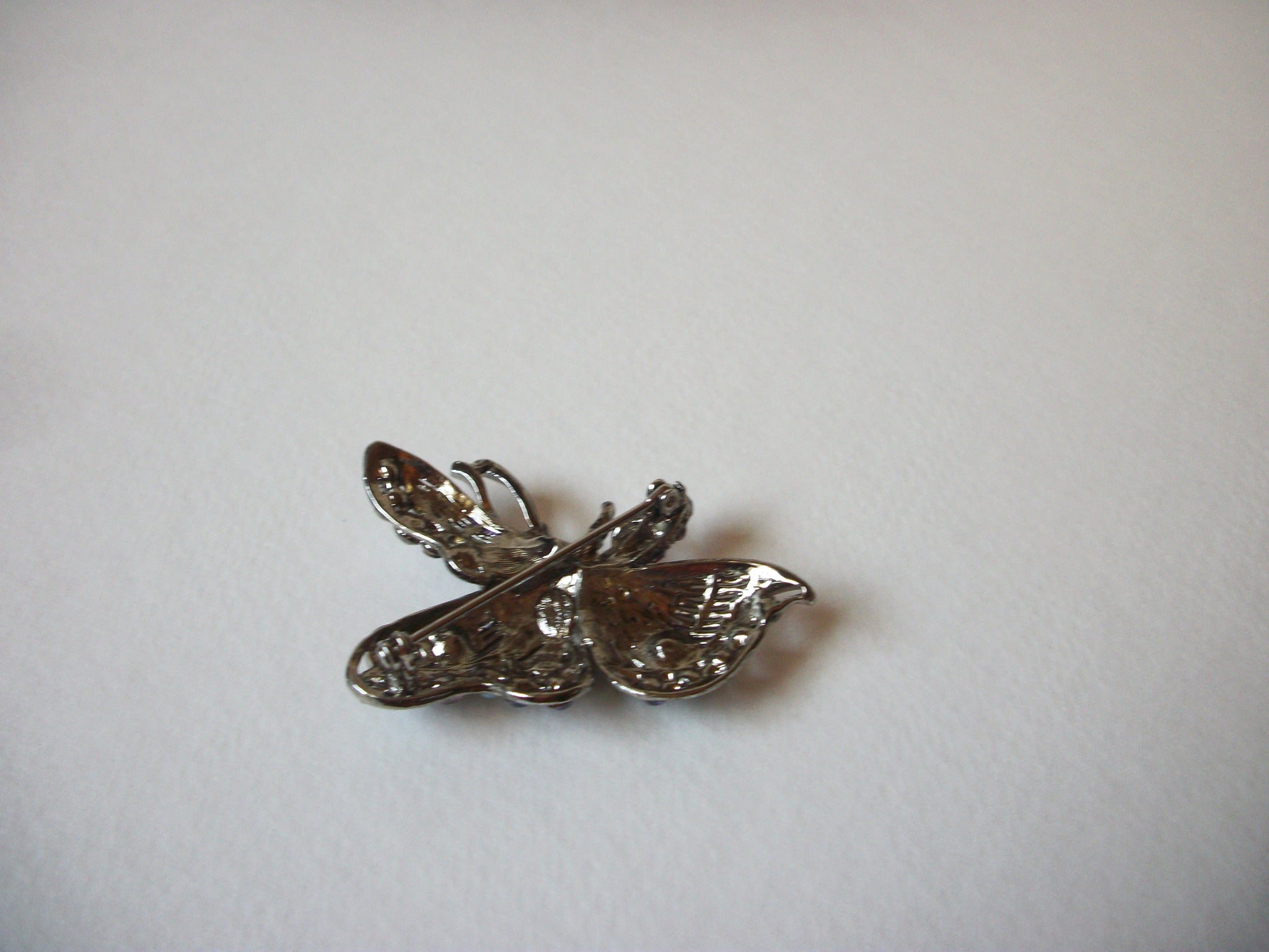 Vintage Rhinestones Butterfly Brooch 72020