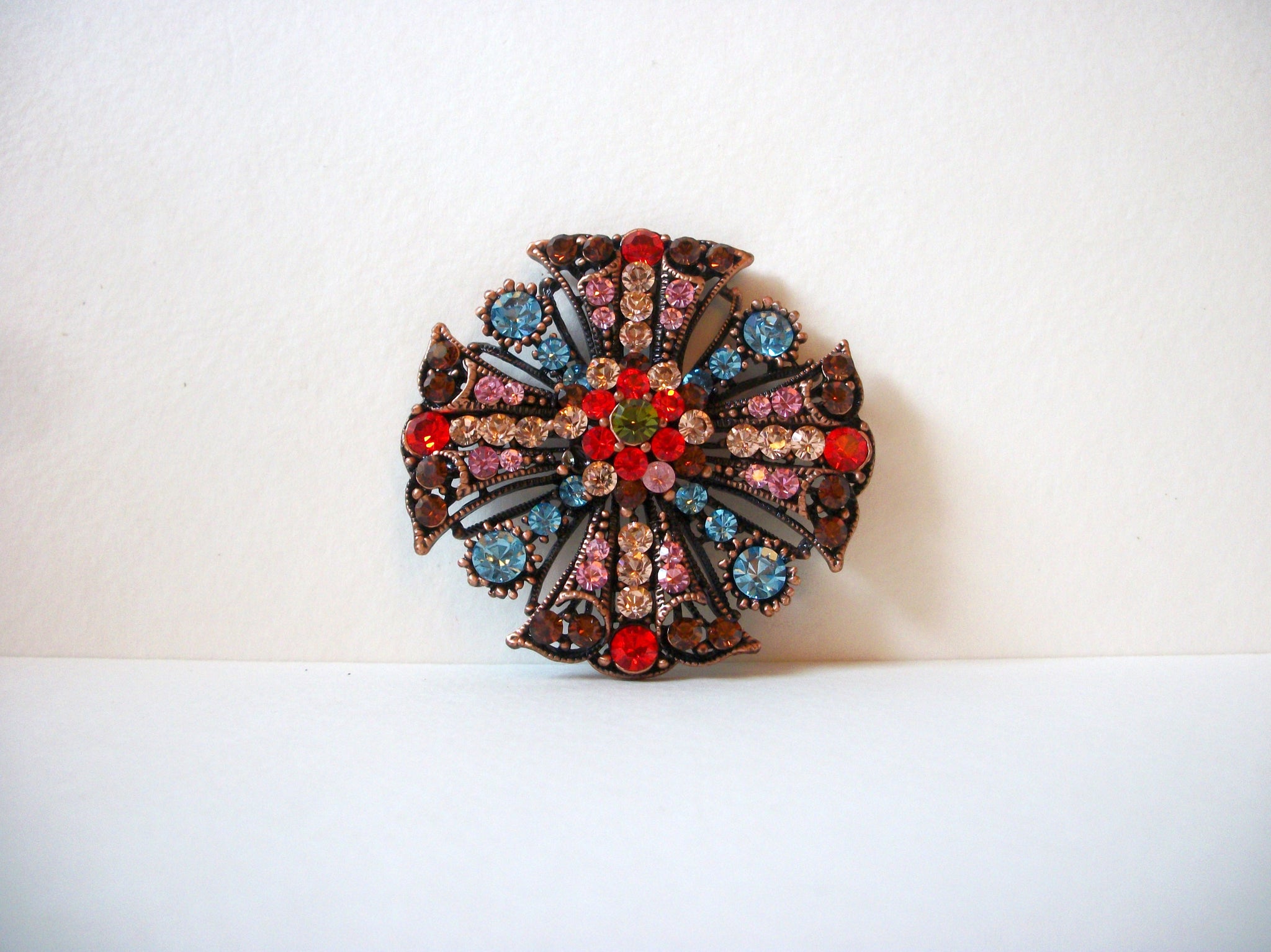 Vintage Medieval Rhinestones Brooch 72020