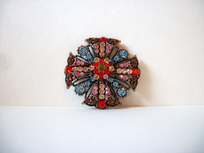 Vintage Medieval Rhinestones Brooch 72020