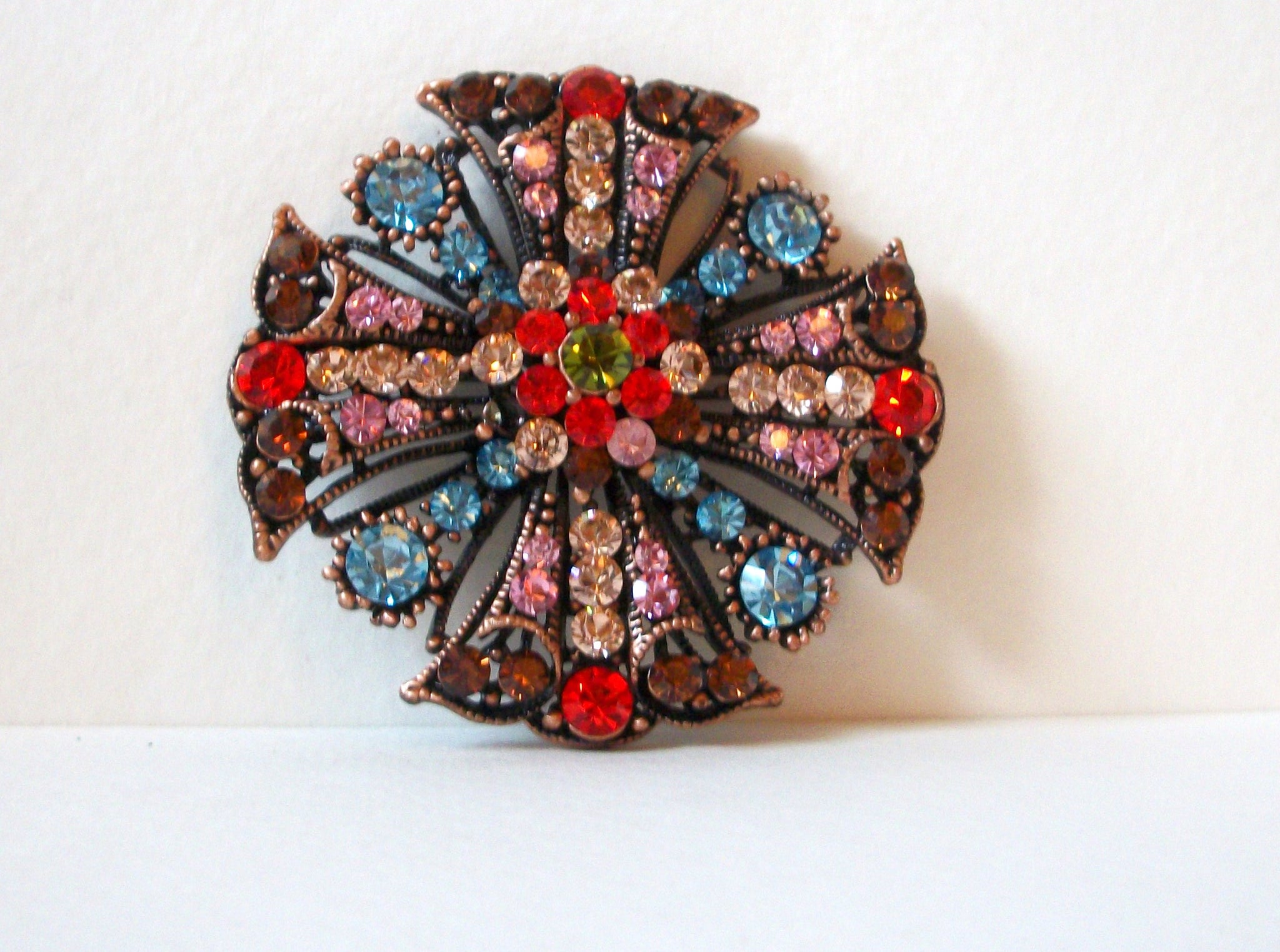 Vintage Medieval Rhinestones Brooch 72020