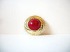 Vintage Gold Red Brooch 72020