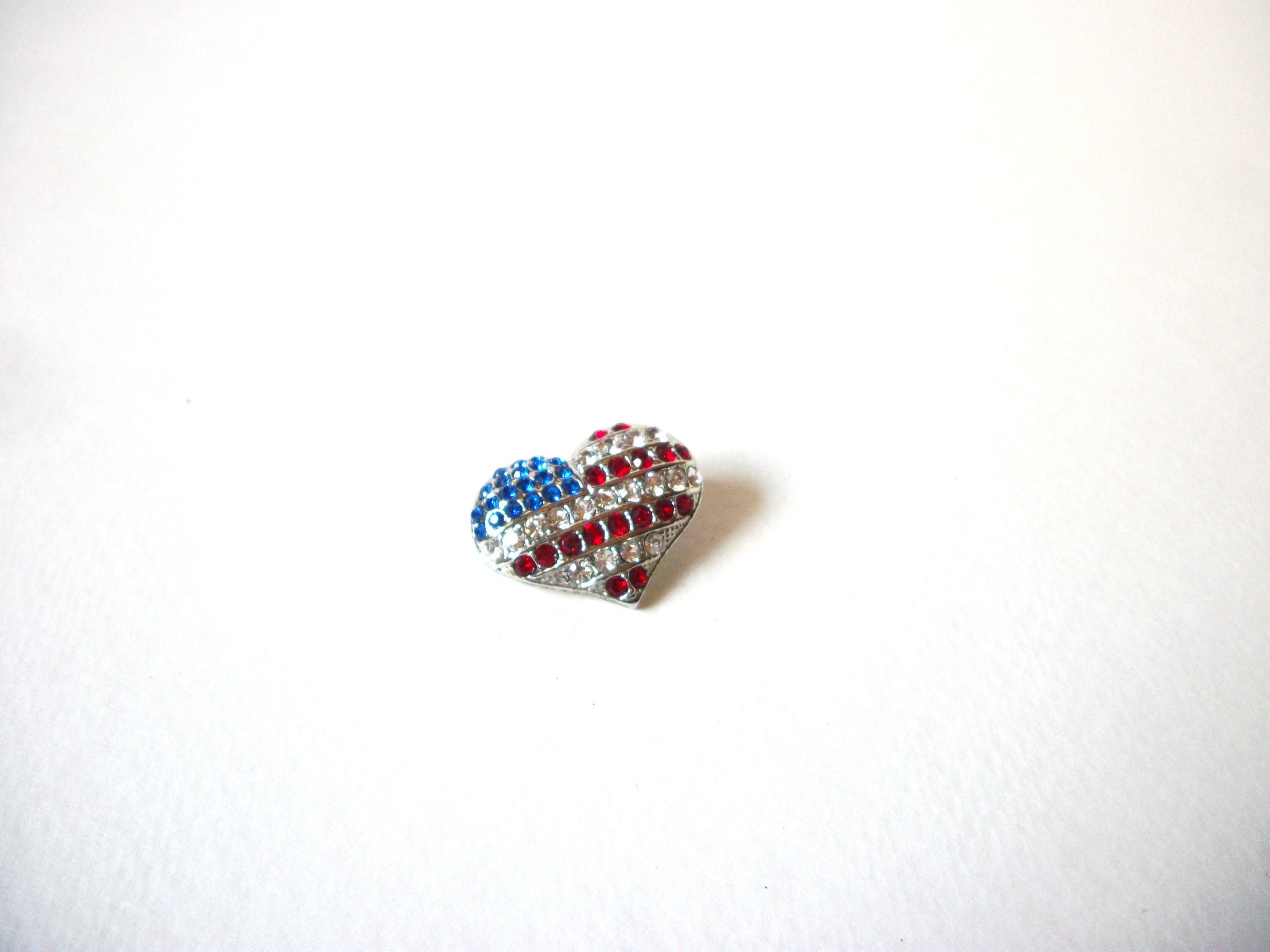 Vintage Patriotic Rhinestone Brooch 72220